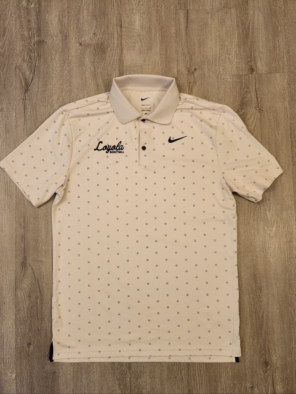 Loyola Chicago Ramblers Basketball Polo Shirt Mens Small Nike Dri Fit Golf New